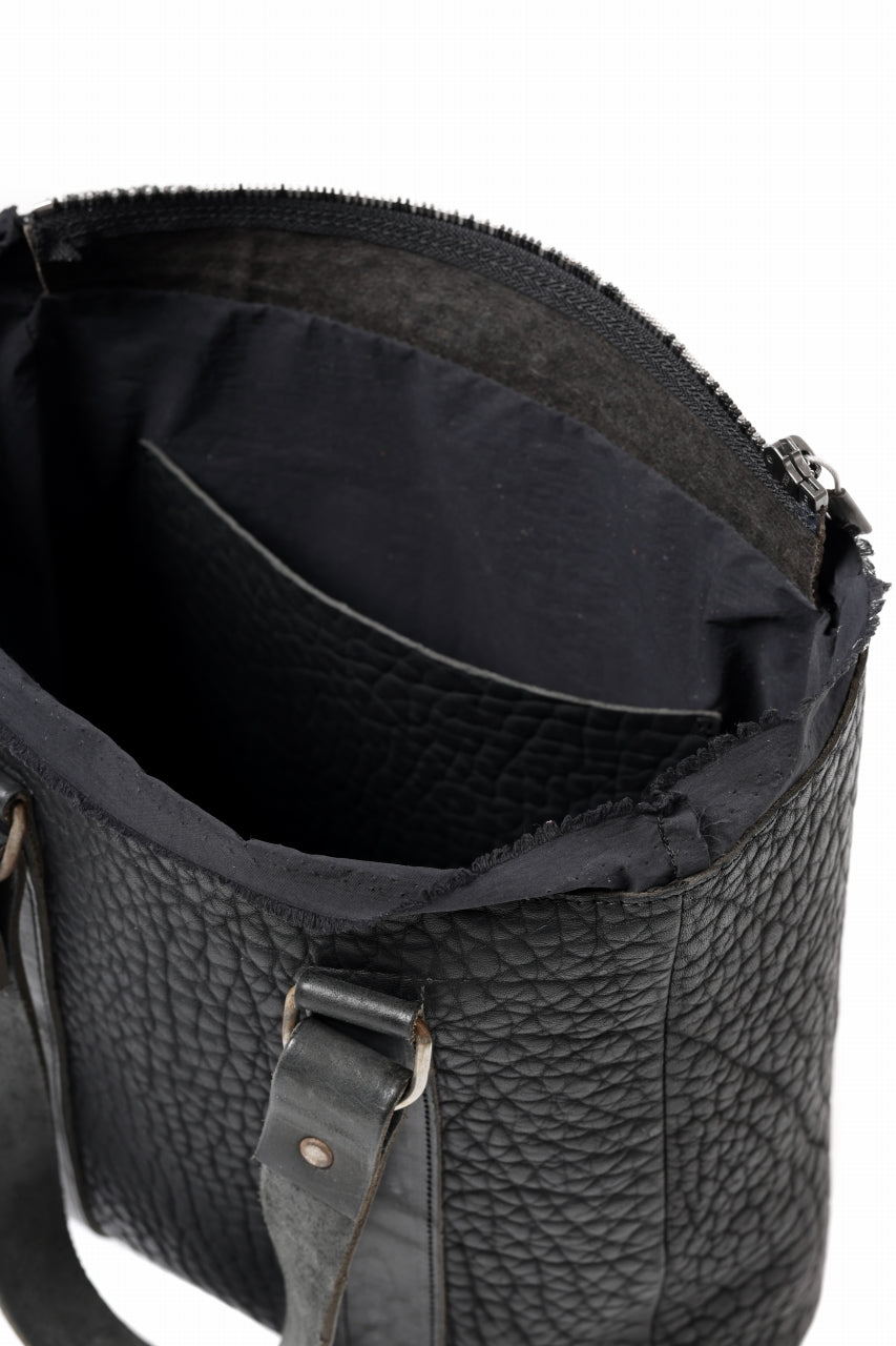 Load image into Gallery viewer, ierib Zipper Hand Tote Bag /  Rough Bull (BLACK)