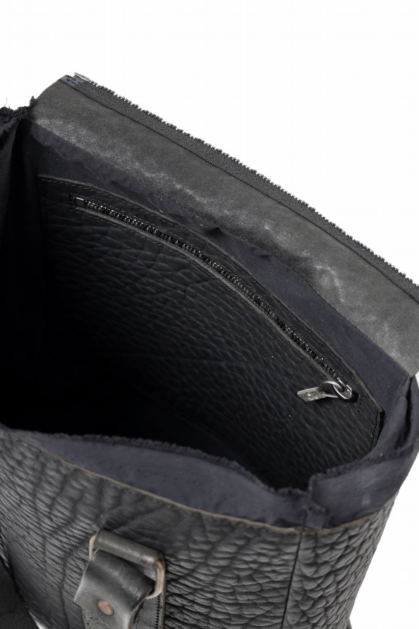Load image into Gallery viewer, ierib Zipper Hand Tote Bag /  Rough Bull (BLACK)