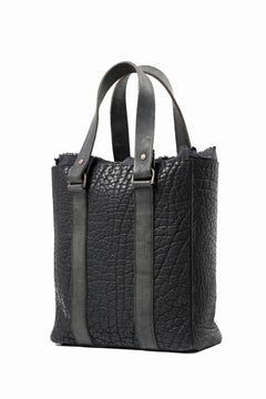 画像をギャラリービューアに読み込む, ierib Square Hand Tote Bag /  Rough Bull (BLACK)