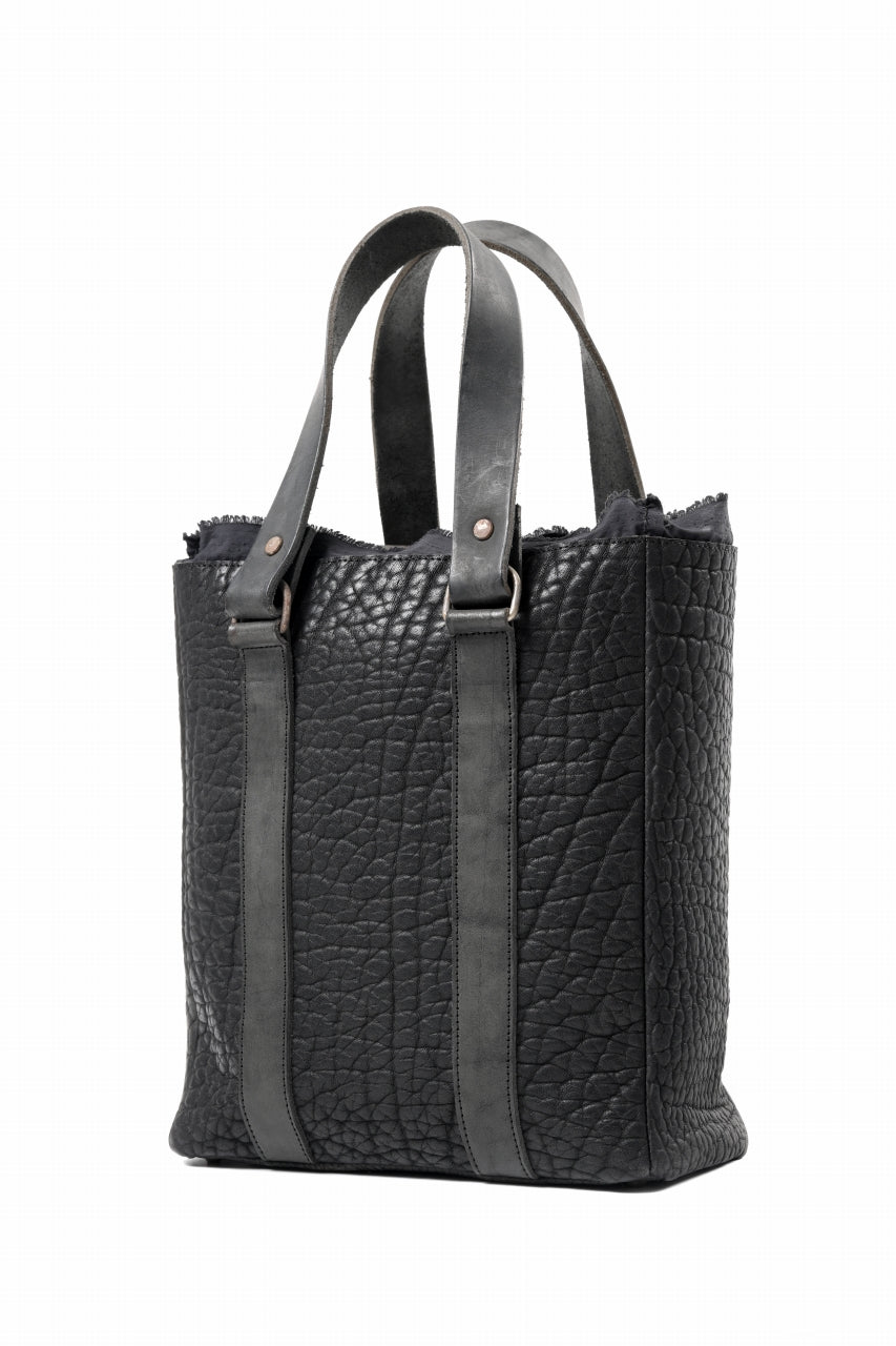 Load image into Gallery viewer, ierib Zipper Hand Tote Bag /  Rough Bull (BLACK)
