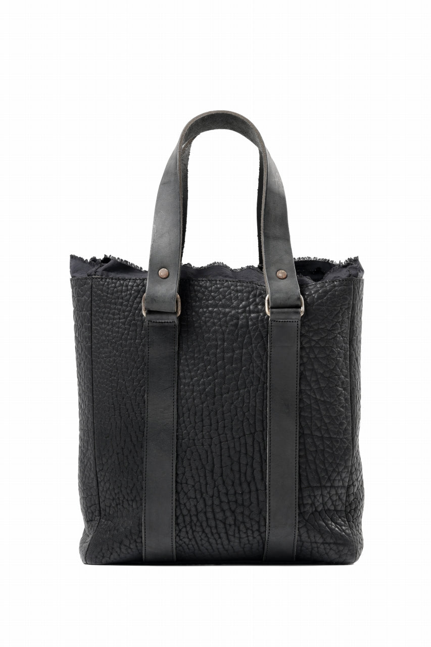 Load image into Gallery viewer, ierib Zipper Hand Tote Bag /  Rough Bull (BLACK)