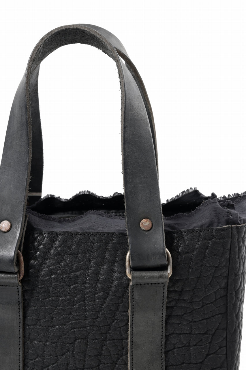 Load image into Gallery viewer, ierib Zipper Hand Tote Bag /  Rough Bull (BLACK)