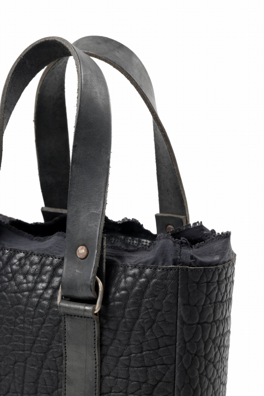 Load image into Gallery viewer, ierib Zipper Hand Tote Bag /  Rough Bull (BLACK)
