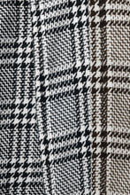 Load image into Gallery viewer, N/07 OPEN COLLAR L/S SHIRT / HOUNDSTOOTH GLEN CHECK (WHITE x GREY)