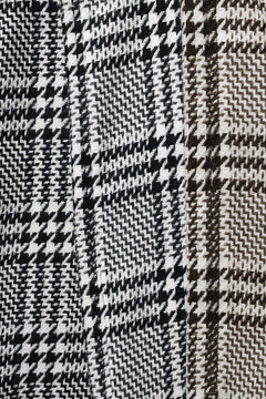 Load image into Gallery viewer, N/07 OPEN COLLAR L/S SHIRT / HOUNDSTOOTH GLEN CHECK (WHITE x GREY)