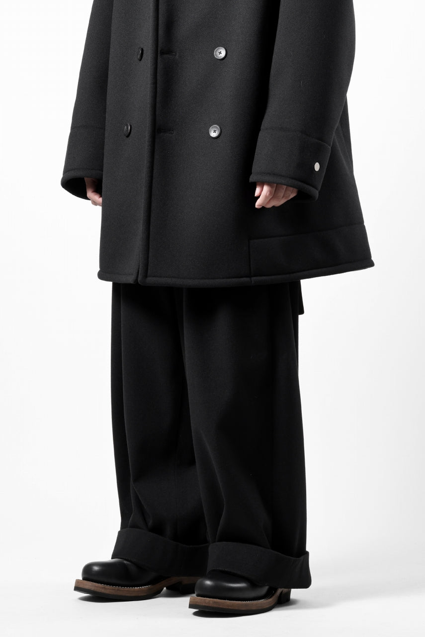 画像をギャラリービューアに読み込む, TARO HORIUCHI / th products Wide 5 Pocket Pants / active setter tweed knit (black)