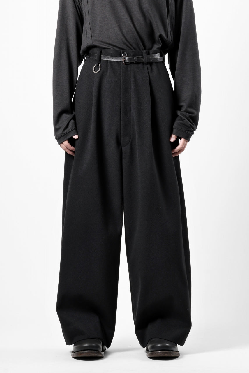 画像をギャラリービューアに読み込む, TARO HORIUCHI / th products Wide 5 Pocket Pants / active setter tweed knit (black)