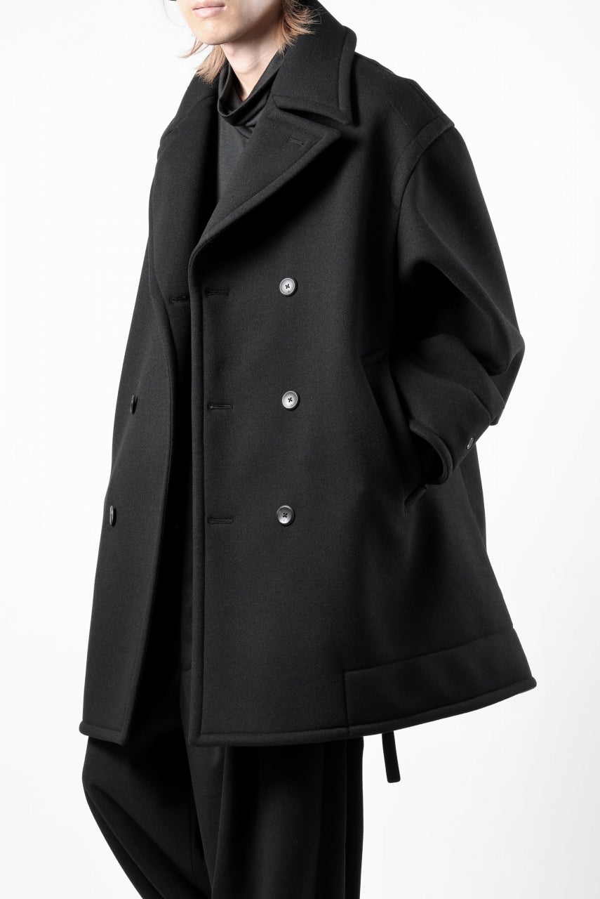 画像をギャラリービューアに読み込む, TARO HORIUCHI / th products Marine Over Coat / active setter tweed knit (black)