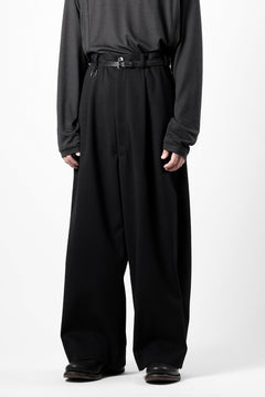 画像をギャラリービューアに読み込む, TARO HORIUCHI / th products Wide 5 Pocket Pants / active setter tweed knit (black)