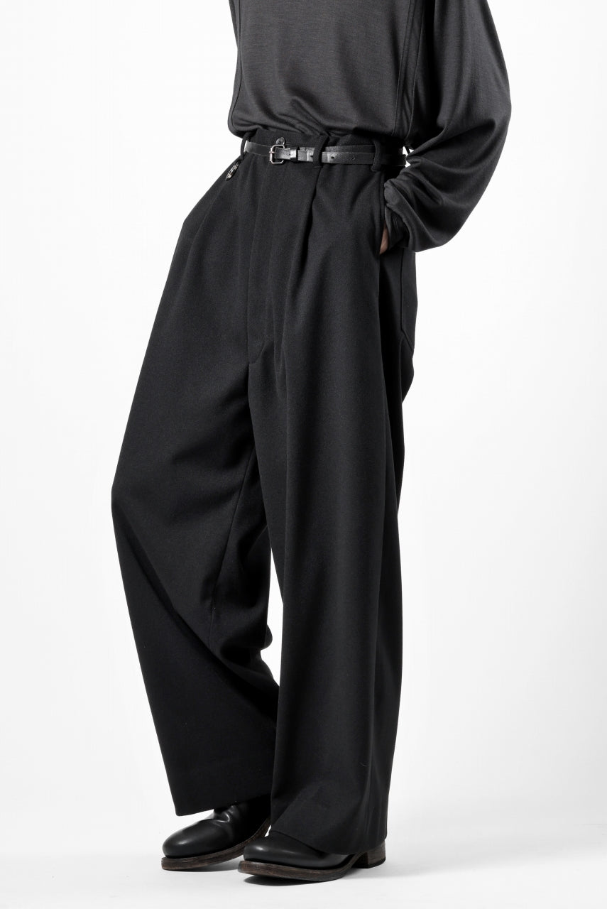 画像をギャラリービューアに読み込む, TARO HORIUCHI / th products Wide 5 Pocket Pants / active setter tweed knit (black)