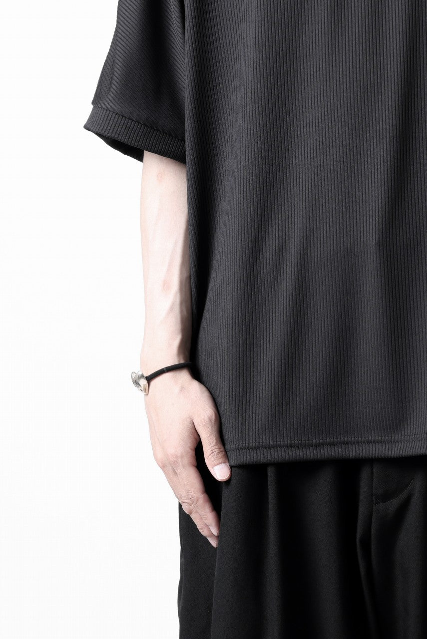 画像をギャラリービューアに読み込む, N/07 DOLMAN SHORT SLEEVE TEE / AQUASUITING THICK RIB (BLACK)