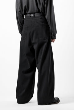 画像をギャラリービューアに読み込む, TARO HORIUCHI / th products Wide 5 Pocket Pants / active setter tweed knit (black)