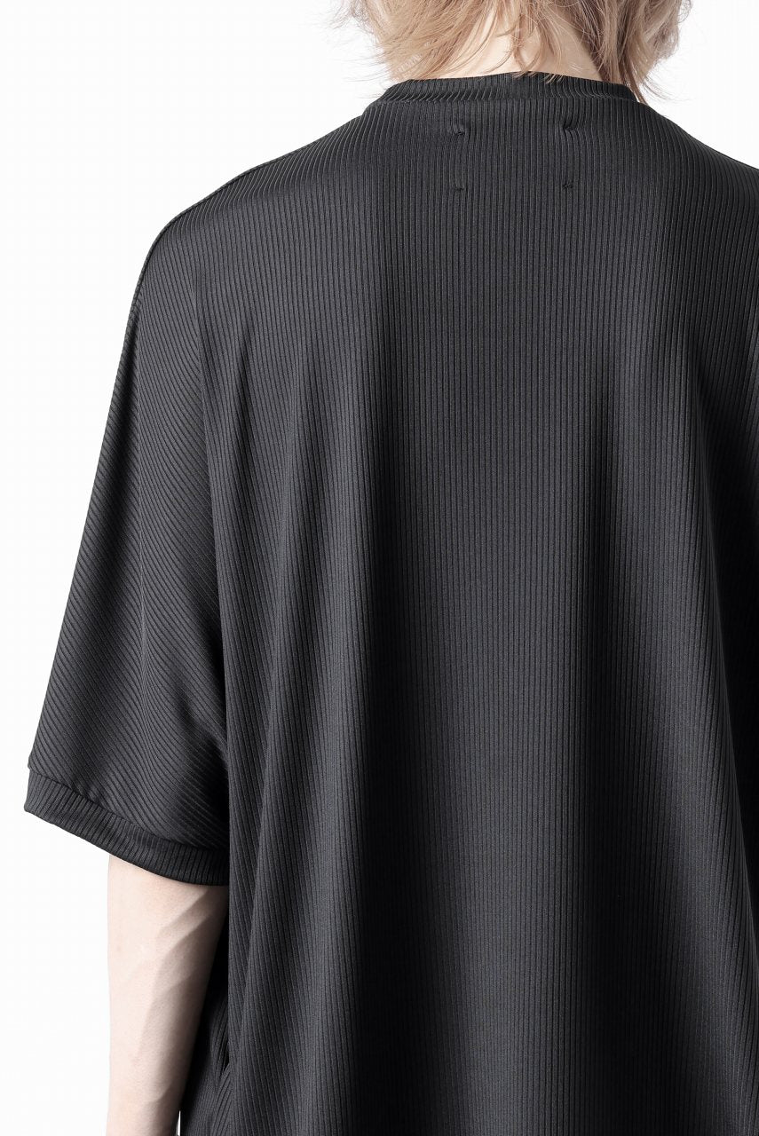 画像をギャラリービューアに読み込む, N/07 DOLMAN SHORT SLEEVE TEE / AQUASUITING THICK RIB (BLACK)
