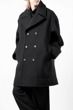 画像をギャラリービューアに読み込む, TARO HORIUCHI / th products Marine Over Coat / active setter tweed knit (black)