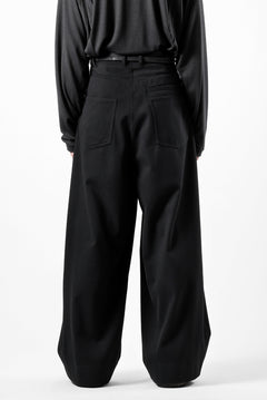 画像をギャラリービューアに読み込む, TARO HORIUCHI / th products Wide 5 Pocket Pants / active setter tweed knit (black)