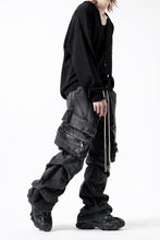 画像をギャラリービューアに読み込む, A.F ARTEFACT CARGO TUCK BAGGY PANTS / FADED DENIM (BLACK)