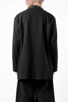 画像をギャラリービューアに読み込む, TARO HORIUCHI / th products Collarless Jacket / active setter tweed knit (black)