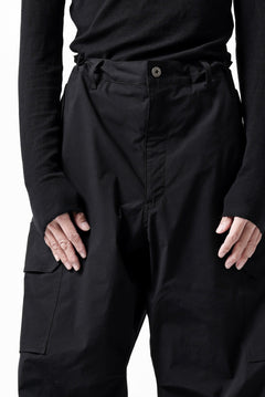 画像をギャラリービューアに読み込む, ISAMU KATAYAMA BACKLASH WIDE CARGO PANTS / STRETCH TYPEWRITER CLOTH (BLACK)
