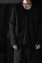 画像をギャラリービューアに読み込む, TARO HORIUCHI / th products Inflated Cardigan / 1/4.5 kasuri loop knit (black)