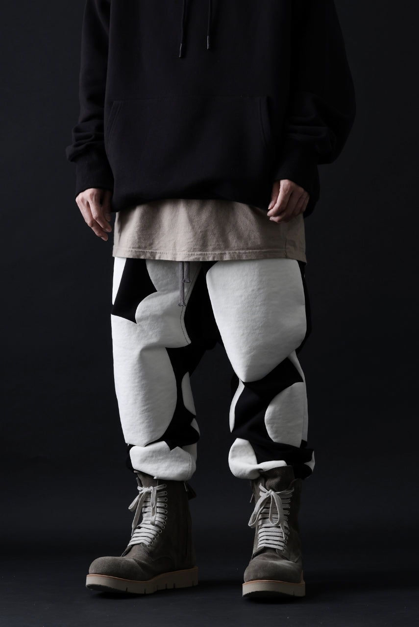 画像をギャラリービューアに読み込む, A.F ARTEFACT POLKA PATTERN SWEAT SAROUEL PANTS (BLACK)