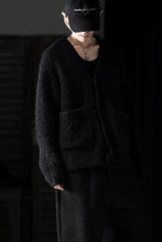 画像をギャラリービューアに読み込む, th products Inflated Cardigan / 1/4.5 kasuri loop knit (black)