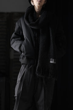 画像をギャラリービューアに読み込む, th products Inflated Scarf / 1/4.5 kasuri loop knit (black)