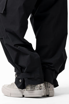 画像をギャラリービューアに読み込む, ISAMU KATAYAMA BACKLASH WIDE CARGO PANTS / STRETCH TYPEWRITER CLOTH (BLACK)