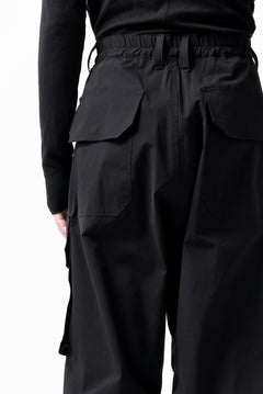 画像をギャラリービューアに読み込む, ISAMU KATAYAMA BACKLASH WIDE CARGO PANTS / STRETCH TYPEWRITER CLOTH (BLACK)