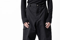 画像をギャラリービューアに読み込む, ISAMU KATAYAMA BACKLASH WIDE CARGO PANTS / STRETCH TYPEWRITER CLOTH (BLACK)