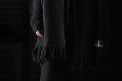 画像をギャラリービューアに読み込む, th products Inflated Scarf / 1/4.5 kasuri loop knit (black)