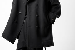 画像をギャラリービューアに読み込む, TARO HORIUCHI / th products Marine Over Coat / active setter tweed knit (black)