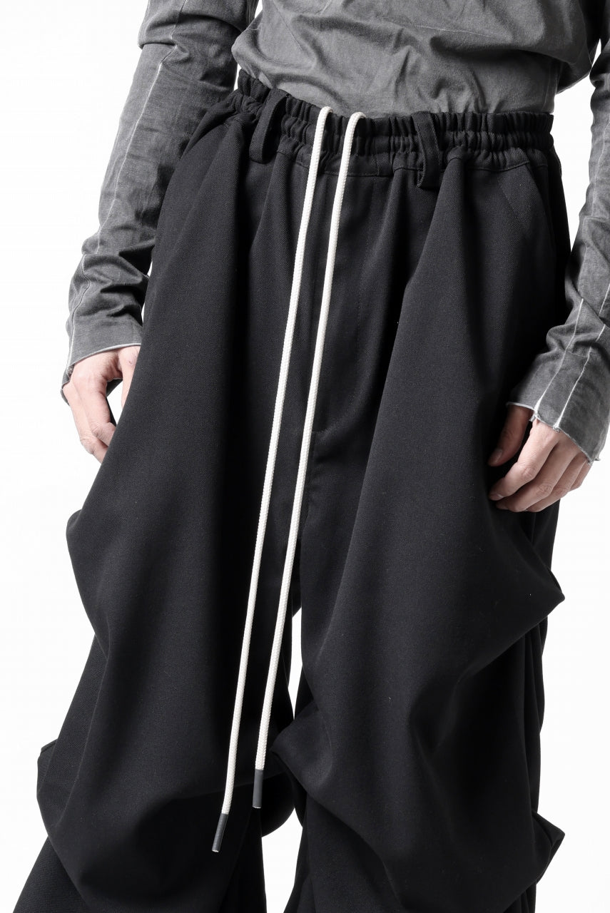 画像をギャラリービューアに読み込む, A.F ARTEFACT EXTREME WIDE BAGGY PANTS / SERGE TWILL (BLACK)