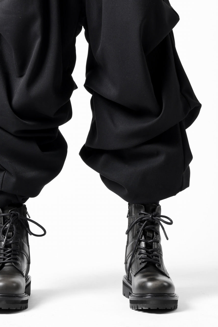 画像をギャラリービューアに読み込む, A.F ARTEFACT EXTREME WIDE BAGGY PANTS / SERGE TWILL (BLACK)