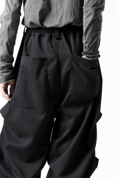 画像をギャラリービューアに読み込む, A.F ARTEFACT EXTREME WIDE BAGGY PANTS / SERGE TWILL (BLACK)