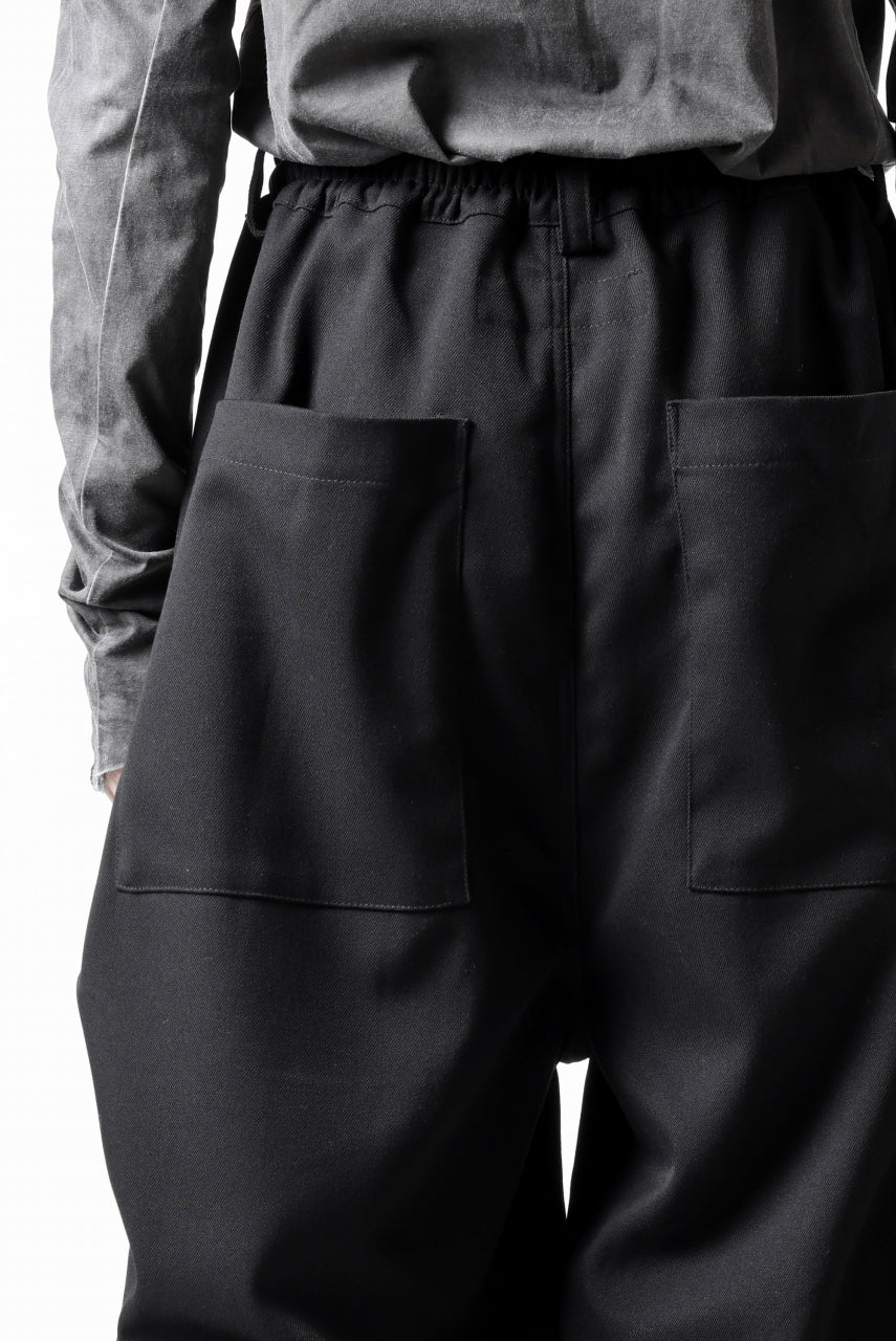 画像をギャラリービューアに読み込む, A.F ARTEFACT EXTREME WIDE BAGGY PANTS / SERGE TWILL (BLACK)