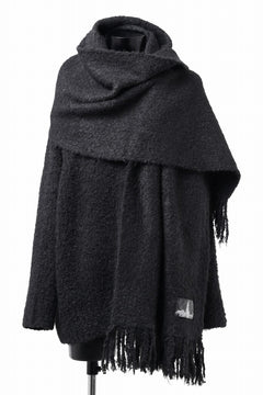 画像をギャラリービューアに読み込む, TARO HORIUCHI / th products Inflated Oversized Crew / 1/4.5 kasuri loop knit (black)