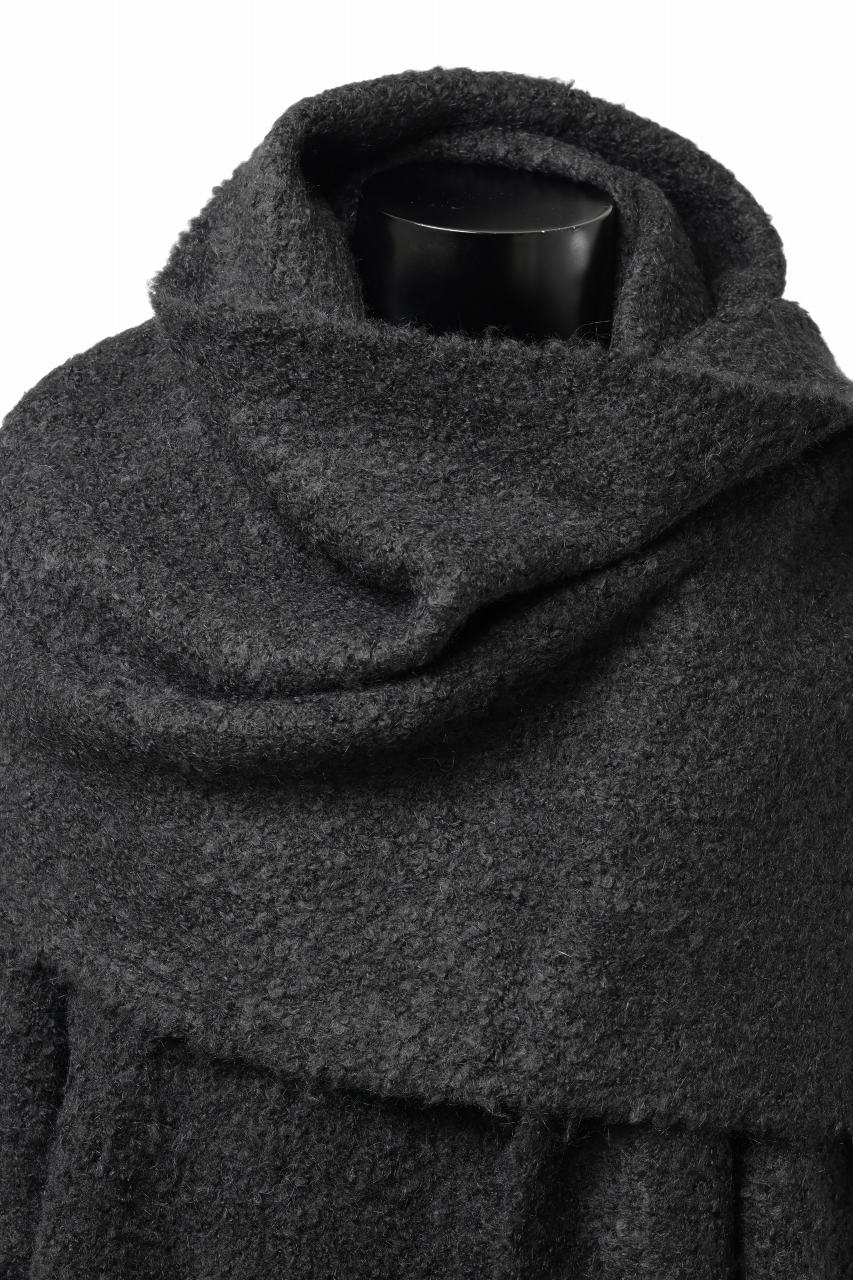 画像をギャラリービューアに読み込む, TARO HORIUCHI / th products Inflated Oversized Crew / 1/4.5 kasuri loop knit (black)