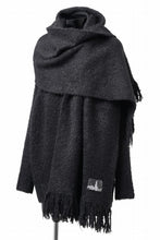 画像をギャラリービューアに読み込む, TARO HORIUCHI / th products Inflated Oversized Crew / 1/4.5 kasuri loop knit (black)