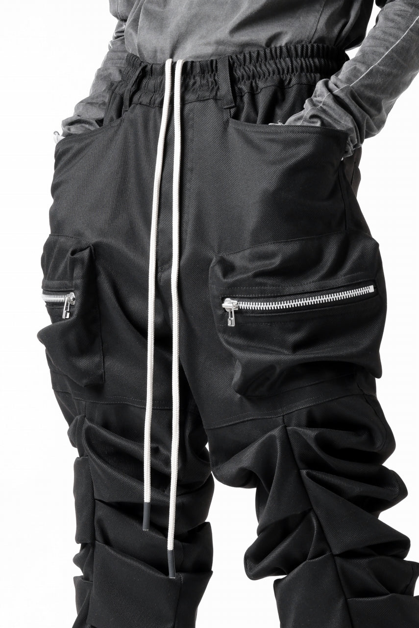 画像をギャラリービューアに読み込む, A.F ARTEFACT MONSTER TUCK VOLUME BAGGY PANTS / LUXE-TWILL (BLACK)