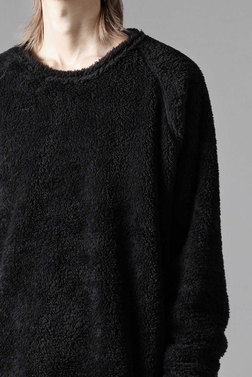 画像をギャラリービューアに読み込む, N/07 exclusive BOA FLEECE STRAIGHT TOP (BLACK)