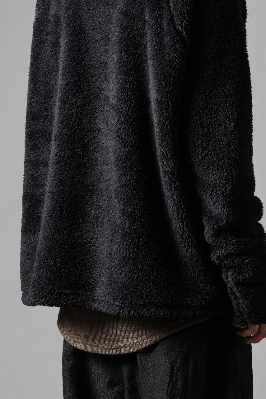 画像をギャラリービューアに読み込む, N/07 exclusive BOA FLEECE STRAIGHT TOP (BLACK)