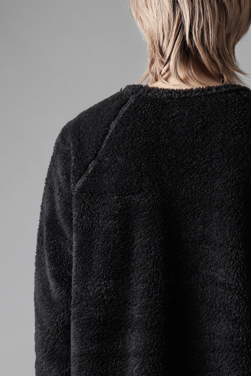 画像をギャラリービューアに読み込む, N/07 exclusive BOA FLEECE STRAIGHT TOP (BLACK)