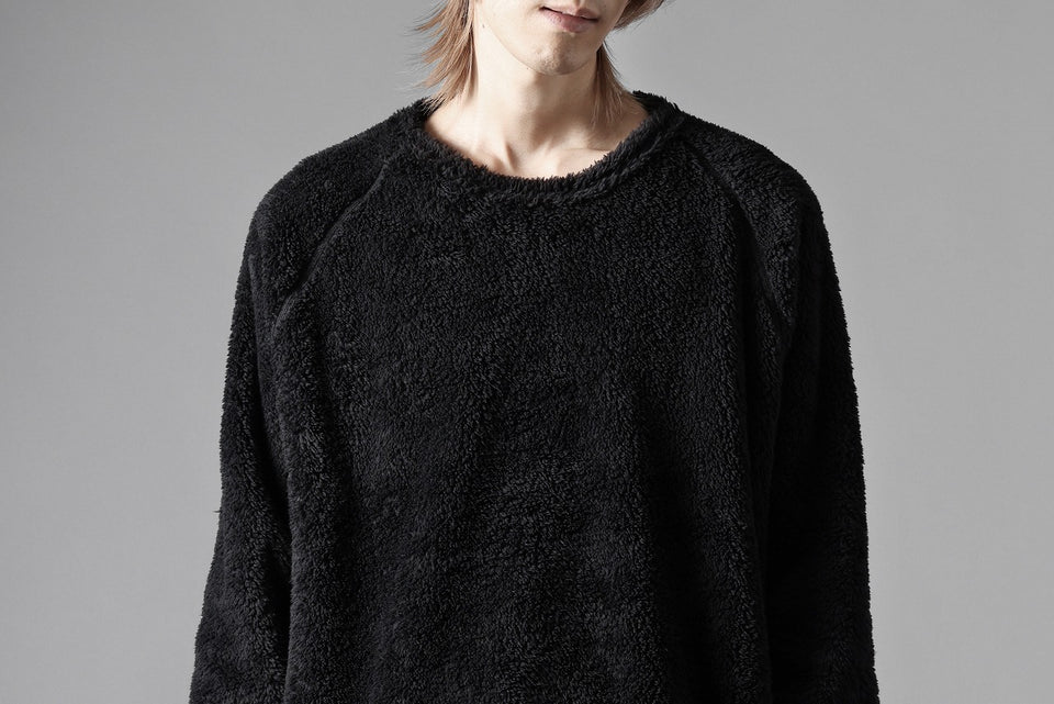 画像をギャラリービューアに読み込む, N/07 exclusive BOA FLEECE STRAIGHT TOP (BLACK)