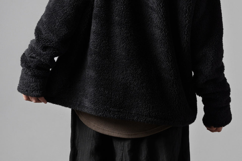画像をギャラリービューアに読み込む, N/07 exclusive BOA FLEECE STRAIGHT TOP (BLACK)