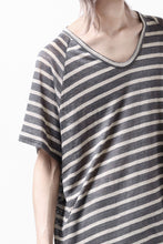 Load image into Gallery viewer, CAPERTICA BORDER PRISONER SHIRT / LINEN JERSEY (CHARCOAL GRAY)