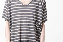 Load image into Gallery viewer, CAPERTICA BORDER PRISONER SHIRT / LINEN JERSEY (CHARCOAL GRAY)