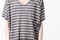 Load image into Gallery viewer, CAPERTICA BORDER PRISONER SHIRT / LINEN JERSEY (CHARCOAL GRAY)