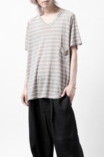Load image into Gallery viewer, CAPERTICA BORDER PRISONER SHIRT / LINEN JERSEY (SILVER GRAY)