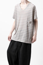 Load image into Gallery viewer, CAPERTICA BORDER PRISONER SHIRT / LINEN JERSEY (SILVER GRAY)