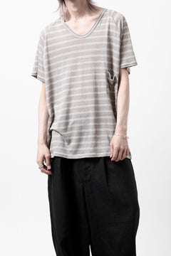Load image into Gallery viewer, CAPERTICA BORDER PRISONER SHIRT / LINEN JERSEY (SILVER GRAY)